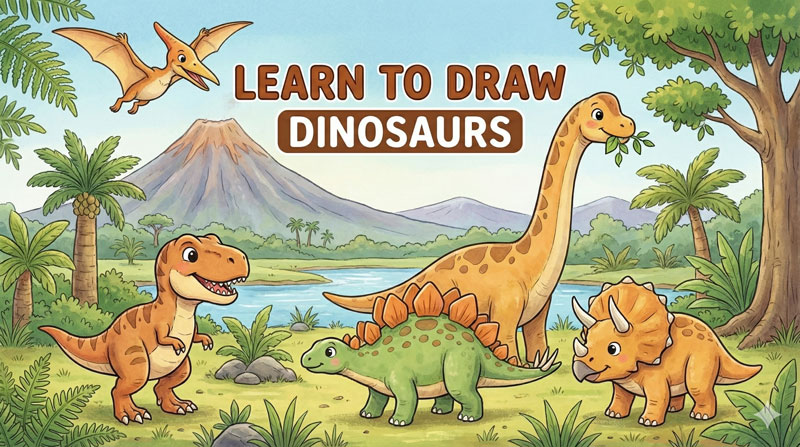 Learn to Draw Dinosaurs - coming soon from Chunky Badger